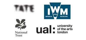 Logos for Tate, Imperial War Museums, National Trust and University of the Arts London