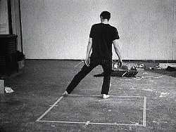 Bruce Nauman, Dance or Exercise on the Perimeter of a Square (Square Dance) 1967–8 (film still)